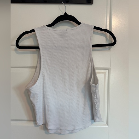 Wild Fable White Ribbed Tank Top - Picture 2 of 3
